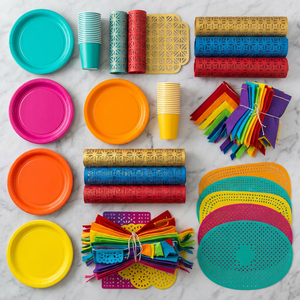 Kit de Decoración para Fiesta Mexicana, Decoraciones para el Cinco de Mayo, Mantel, Placemat, Plato de Papel, Vaso y Pancarta Recortada para Eventos Temáticos - Product Image 2
