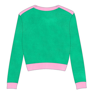 ODM de haute qualité en gros personnalisé grec lettre Logo ZP sororité B câble femmes <span class=keywords><strong>pull</strong></span> <span class=keywords><strong>avec</strong></span> perle épaule ornements - Product Image 6