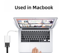 Adaptateur DFX en aluminium Type C vers DVI femelle 4K 30Hz USB 3.1 avec gaine en PVC pour MacBook Pro/Surface Laptop/Projecteur/Téléviseur