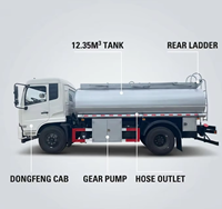 Camion-citerne à liquides ordinaire QTD Kinland 4X2 12,35 CBM 210 CV Euro VI pour le transport de liquides lubrifiants, réducteurs d'eau et purificateurs