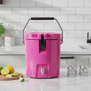 ถังน้ำแข็งแบบพกพาขนาด <span class=keywords><strong>8</strong></span> ลิตร ผลิตด้วยกรรมวิธีโรโตโมลด์ ฉนวนกันความร้อน ป้องกันการรั่วซึม พร้อมก๊อกน้ำ สำหรับกิจกรรมกลางแจ้ง แคมป์ปิ้ง กีฬา แช่ไวน์ เบียร์  แบบมีที่นั่ง  รับผลิตตามแบบ OEM - Product Image 1