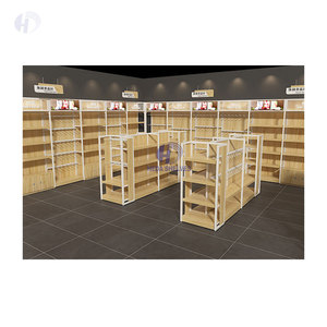 Großhandel China Fabrik Supermarkt Werbe-Display Ständer Regal Holz Supermarkt Ladenregale - Product Image 5