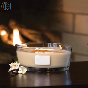 C & H aromaterapia hogar fragancia <span class=keywords><strong>barco</strong></span> forma velas mechas <span class=keywords><strong>de</strong></span> madera velas curativas <span class=keywords><strong>de</strong></span> gran tamaño con tapa <span class=keywords><strong>de</strong></span> madera - Product Image 2