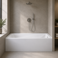 60 "x 32" Amérique du Nord Standard Alcôve/Tablier Acrylique Baignoire à remous Jupe simple Tablier Portable Trempage Bain à remous pour salle de bain