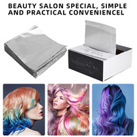 Foil Highlight Rambut WangDa Berkualitas Tinggi 300 Lembar dengan Dispenser Aluminium Foil untuk Aplikasi Pewarnaan Rambut dan Penggunaan Salon