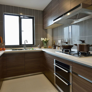 Évier <span class=keywords><strong>de</strong></span> <span class=keywords><strong>cuisine</strong></span> en forme <span class=keywords><strong>de</strong></span> L sur mesure avec armoires modulaires haut <span class=keywords><strong>de</strong></span> gamme pour projets résidentiels <span class=keywords><strong>de</strong></span> luxe dans les villas <span class=keywords><strong>et</strong></span> les appartements - Product Image 4