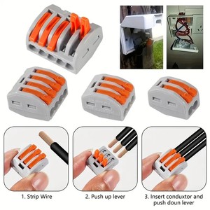 Conector de cable de resorte PCT 28-12 AWG, bloque de terminales ABS para cableado eléctrico DIY - Product Image 2