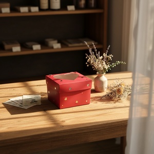 Sunshine Hot Sale Classic <b>White</b> Square Recyclable Foldable Corrugated Board Cake <b>Boxes</b> - Product Image 1