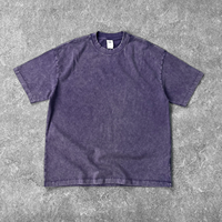 Kaos Pria Desain Khusus Grafis DTG Print Bahan Katun Tebal Vintage Batik Acid Wash Streetwear Oversized