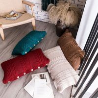 Housses de coussin rectangulaires, tricoté à la main, style boho, pour décoration de la maison, canapé, vente en gros,