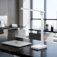 Lampe de bureau LED ultra-lumineuse 18W, CRI 95 élevé, lampe de travail professionnelle, lampe de lecture à intensité réglable avec minuterie d'étude, pliable