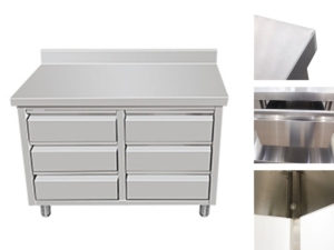 VICTORY KITCHEN Commercial 201 304 SS Cajonera con respaldo Suministros para hoteles y restaurantes para cocina Hoteles y restaurantes - Product Image 4