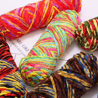 Benang Rajut dan Crochet Velvet Chenille Polyester 5mm Tebal 100g Benang Fancy 10S 48 Warna