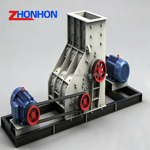 Concasseur à marteaux à double étage avec fonction de nettoyage à un bouton, capacité max. 20 t/h, pour charbon en poudre et gros déchets, avec moteur - Product Image 1