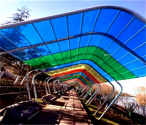 Toit de terrasse extérieur, installation facile, auvent en polycarbonate, protection UV, auvent en aluminium - Product Image 2