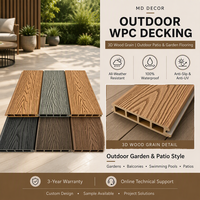 Plancher en WPC pour extérieur, résistant aux intempéries, composite bois-plastique co-extrudé, planches de terrasse pour jardin et patio extérieur