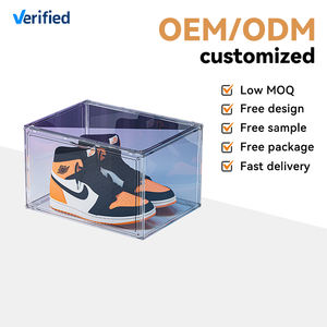 ארון אחסון נעליים מתקפל רב שכבתי, אטום לאבק, בצורת מלבן, עשוי PP, קופסת נעליים שקופה לסניקרס. - Product Image 2