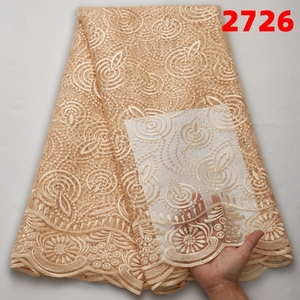 Tissu africain en dentelle maille française pour <span class=keywords><strong>robe</strong></span> <span class=keywords><strong>de</strong></span> soirée, fournitures <span class=keywords><strong>de</strong></span> mariage, bon marché, collection 2726 - Product Image 4
