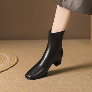 <span class=keywords><strong>Botines</strong></span> de Tacón Medio Cómodos y Suaves, Nuevos y en Oferta, Botas Cortas para <span class=keywords><strong>Mujer</strong></span> con Estilo Discreto - Product Image 3