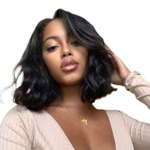 بائعي الجملة 10A الصف عذراء عابث قطع قصيرة بوب الدانتيل الجبهة الباروكة موجة المياه العميقة قبل التقطه الرباط الجبهة الإنسان خصلات الشعر المستعار - Product Image 1