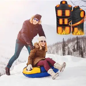Custom Logo Winter XL Men's Sleeveless Cotton Waistcoat Rechargeable USB Thermal Heated Vest for Hunting Power Supply Feature