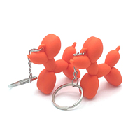 Porte-clés pendentif en forme de chien 3D mignon, très vendu, en caoutchouc et plastique, écologique, durable, pour sacs et voitures