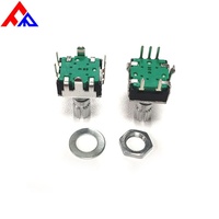 New EC12/PEC11 Model 5-Pin Roller Shaft Flat Shaft Rotary Incremental Encoder with Switch DC5V 6mm Shaft Plug-in Mounting