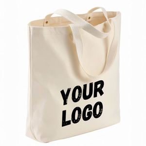 Promotional Gifts Logo Bags With Logos Custom Printed Shopping Print Canvas <b>Zip</b> Bag - Product Image 6
