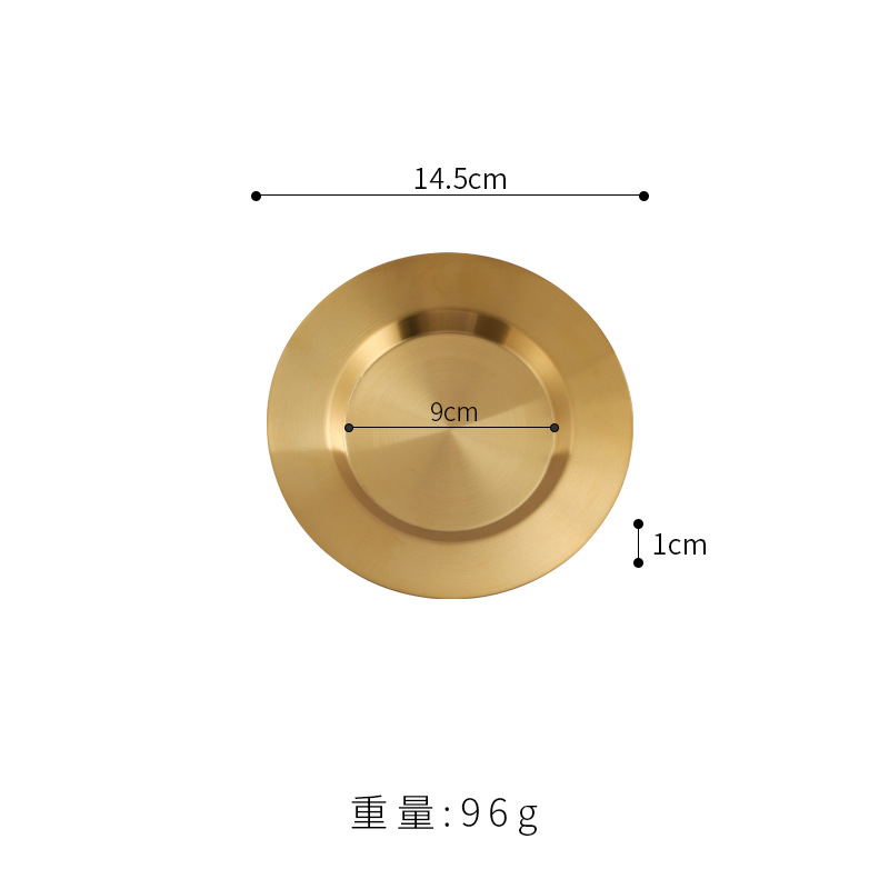 Plato llano de 18 cm con borde plano (dorado)