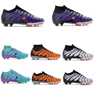 キッズレディースメンズサッカーシューズPLUS KylianMbappe Cleats Su 9 IX Boots Voltage Jade Purple Black Colorway Orange White Sizes