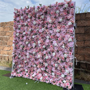 <span class=keywords><strong>A</strong></span>-1644 3D artificiel rollup soie pivoine rose fleur mur <span class=keywords><strong>fond</strong></span> scène décoration fausse orchidée Phalaenopsis mariage fleur mur - Product Image 2