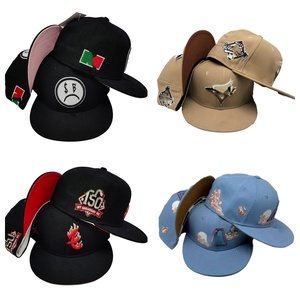 Gorras Clásicas Nuevas Originales con Logo Personalizado Estilo Era para Hombre, Gorra de Béisbol Ajustada de 6 Paneles, Visera Plana Vintage Cerrada - Product Image 3