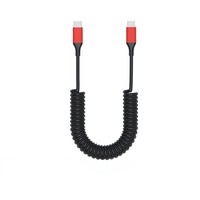 Câble de charge rapide USB vers USB C enroulable 5A rétractable 2M pour voiture, téléphone, tablette, batterie externe, appareils USB C, 3 couleurs