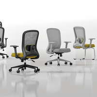 Conception de chaise pivotante de conférence confortable rotative à 180 degrés chaise de bureau pour personnel exécutif chaise en maille noire ergonomique pour le bureau