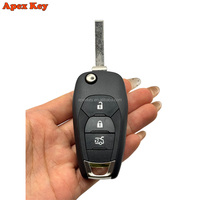 Coque de clé plip de remplacement modifiée à 2/3/4 boutons pour Chevrolet Cruze Aveo 2014-2018
