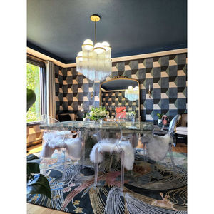 Bắc Âu thiên khách sạn sang trọng tuổi Brass Led pha lê đèn Chùm Tua Fringe ánh sáng Trần - Product Image 5