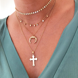 ROXI Nouveau Collier Disque en Argent Sterling 925 Simple et Extrêmement Léger, Chaîne Ras du Cou pour Clavicule - Product Image 2