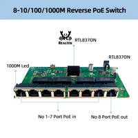 Switch Gigabit Ethernet de 8 Puertos 10/100/1000Mbps para Exteriores, Impermeable IP65, PoE Inverso, Administrado/No Administrado, con 12 Meses de Garantía