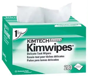 Kimwipes FTTH光学擦拭纸精致任务擦拭器280件/盒用于纤维清洁纸