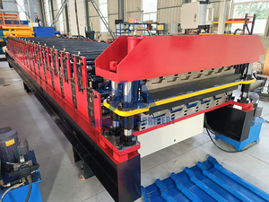Hochgeschwindigkeits-Doppelschicht-Dachbahn zur Herstellung von Wellblech-Glasziegeln Metalldach-Wandpaneel-Rollen form maschine - Product Image 4