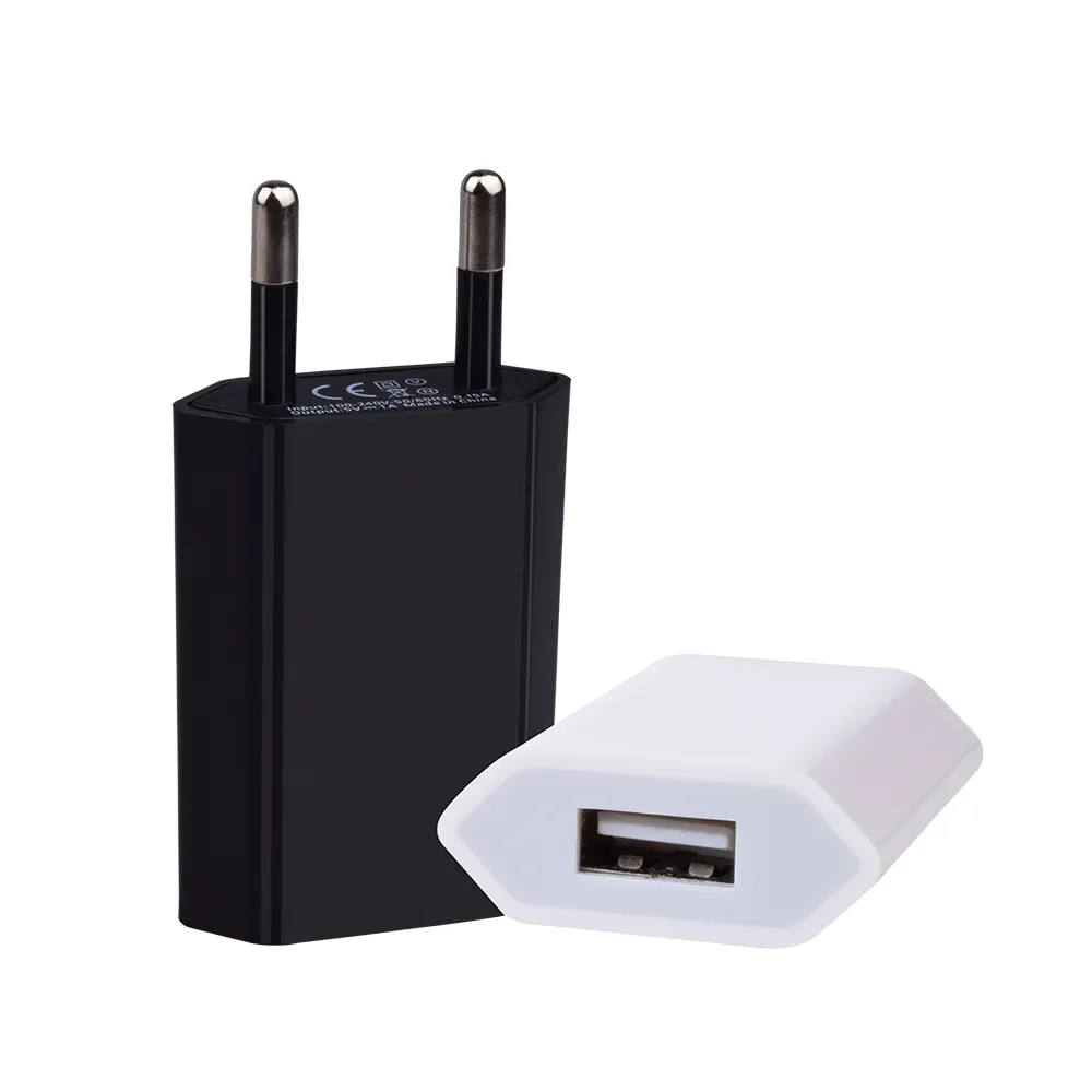 ปลั๊กอะแดปเตอร์ไฟกระแสสลับผนัง USB,หัวชาร์จ USB 5V 1A EU/US สำหรับชาร์จโทรศัพท์มือถือ Iphone