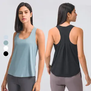 Kadın kolsuz gevşek spor kolsuz bluz Yoga koşu eğitim Yoga üst spor yelek kadınlar Tops