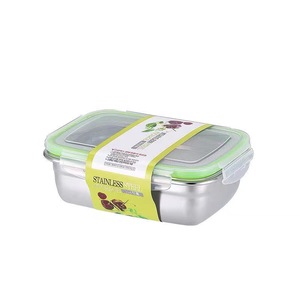 Stainless Steel Food Storage <b>Container</b> Square Sealing Lid Lunch Box Refrigerator Storage Bento Box Travel Camping - Product Image 4