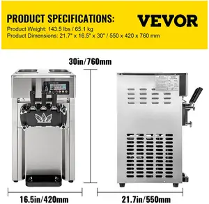 PEIXU-168 Lcd-Scherm 3 Smaak Softijs Maker Zelfgemaakte Rolijsmachine