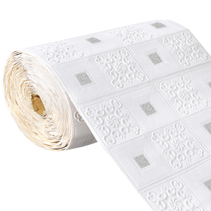 70cm * 10m mỗi cuộn trắng cổ điển bọt gạch không thấm nước cuộn hình nền trang trí nhà - Product Image 2