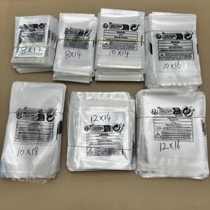 Sacs en polyéthylène autocollants personnalisés 6x9 9x12 avec colle permanente, avertissement d'étouffement imprimé en anglais et en espagnol pour une expédition sécurisée - Product Image 1