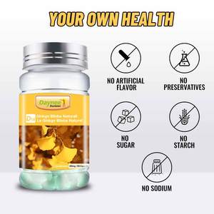 Cápsulas de extracto de Ginkgo Biloba OEM, suplemento natural de Ginkgo Biloba, apoyo inmunológico y para la memoria para adultos, cápsulas de suplemento dietético. - Product Image 3