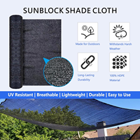 Rouleau de tissu pare-soleil en HDPE, filet pare-soleil découpable résistant aux UV, adapté aux terrasses, aux pavillons - Filet pare-soleil extérieur noir