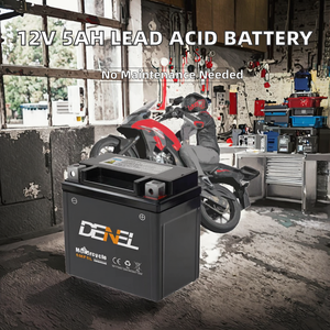 Batterie de moto au plomb-acide DENEL 12V 5Ah, résistance aux basses températures, longue durée de stockage, garantie de 12 mois, compatible - Product Image 2