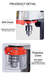 Vertical Metal <strong>Milling</strong> <strong>Machine</strong> with Pedal 9512 <strong>Mini</strong> Drilling Mill with Brushless Motor Hot Sale 220v Rotatable Spindle - Product Image 6